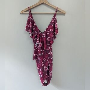 Joyfolie Mia Joy Floral Ruffle One Piece‎ Swimsuit
